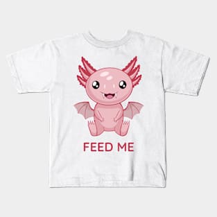 Cute Batxolotl, feed me Kids T-Shirt